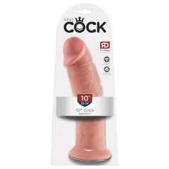   King Cock 10 - realistlik dildo tugeva iminapaga 25cm - naturaalne