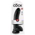 King Cock 9 - suur iminappadega dildo (23cm) - must