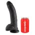 King Cock 9 - suur iminappadega dildo (23cm) - must
