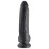 King Cock 9 - suur iminappadega dildo (23cm) - must