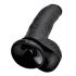 King Cock 9 - suur iminapaga munanditeg dildop (23cm) - must