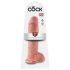 King Cock 11 - iminapaga, munanditega dildo (28cm) - naturaalne