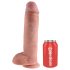 King Cock 11 - iminapaga, munanditega dildo (28cm) - naturaalne