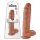 King Cock 11 - iminapaga suguliidiga dildo (28cm) - tume naturaalne
