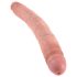 King Cock 12 Slim - elutruu topelt dildo (31 cm) - naturaalne