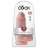 King Cock 9 Chubby - dildoga iminapaga ja munanditega - 23cm naturaalne