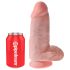 King Cock 9 Chubby - dildoga iminapaga ja munanditega - 23cm naturaalne