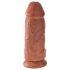 King Cock 9 Paks Dildo - iminapaga, 23cm - tume naturaalne
