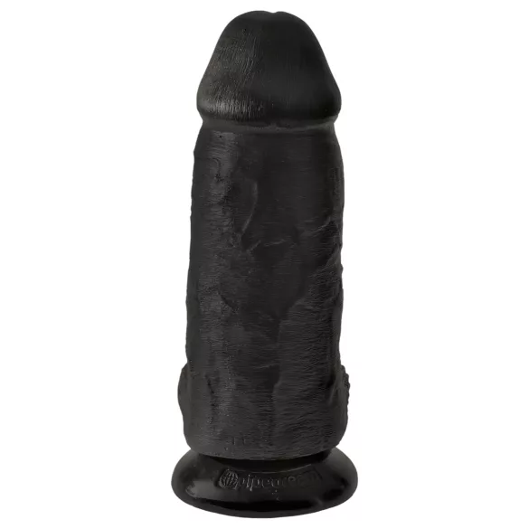 King Cock 9 Chubby - dildoga iminapaga ja munanditega 23cm - must