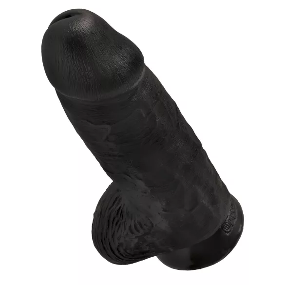 King Cock 9 Chubby - dildoga iminapaga ja munanditega 23cm - must