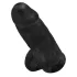 King Cock 9 Chubby - dildoga iminapaga ja munanditega 23cm - must