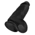 King Cock 9 Chubby - dildoga iminapaga ja munanditega 23cm - must