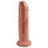King Cock 7 - elutru dildo (18 cm) - tume naturaalne