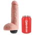 King Cock 8 - elutru pritsiv dildo (20cm) - naturaalne