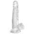King Cock Clear 7 - iminappade ja munanditega dildo (18 cm)