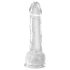 King Cock Clear 7 - iminappade ja munanditega dildo (18 cm)