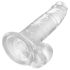 King Cock Clear 7 - iminappade ja munanditega dildo (18 cm)