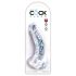 King Cock Clear 7,5 - iminapaga ja munanditega dildo (19 cm)