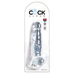 King Cock Clear 8 - dildo munanditega iminapaga 20cm