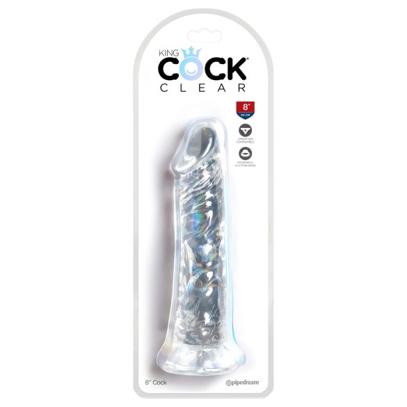 King Cock Clear 8 - realistlik dildoga iminapaga - suur 20cm