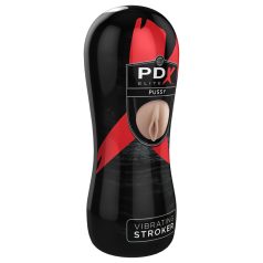   PDX Pussy Vibrating Stroker - vibratsiooniga kunstvagiina (naturaalne)