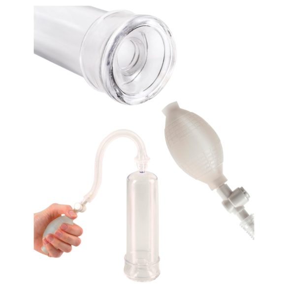 Pump Worx - peenispump algajatele - läbipaistev