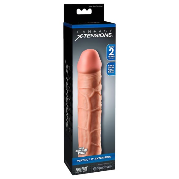 X-TENSION Perfect 2 - elutru peenistüüpi varrukas (20,3cm) - naturaalne