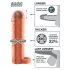 X-TENSION Perfect 1 - mütsiga peenisemansett (17,7 cm) - naturaalne