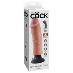King Cock 8 - paindlik, elutruu vibraator (25cm)
