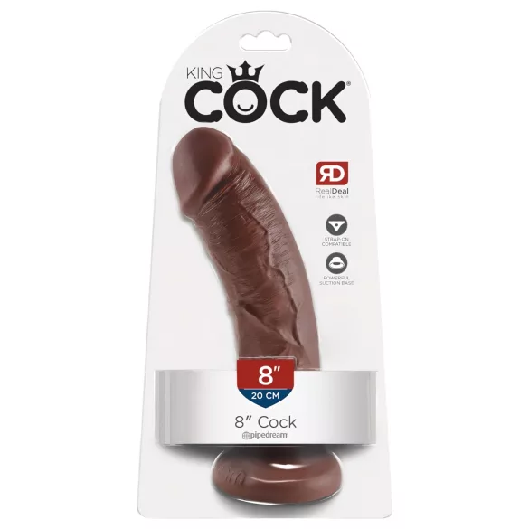 King Cock - dildo realistlik - pruun 20cm