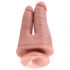 King Cock - elutruud topelt dildot (naturaalsed)