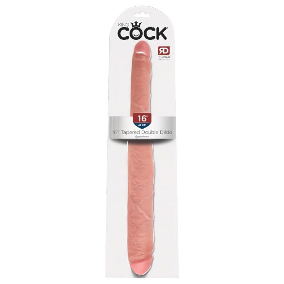 King Cock 16 Tapered - elutruud kahepeaga dildo (41 cm) - naturaalne