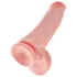 King Cock 15 - dildoga iminapaga munanditega - naturaalne 38cm
