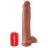 King Cock 15 - hiiglaslik dildo (38 cm) - tume naturaalne