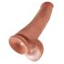 King Cock 15 - hiiglaslik dildo (38 cm) - tume naturaalne