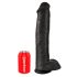 King Cock 15 - iminapaga dildoga munanditega (38 cm) - must