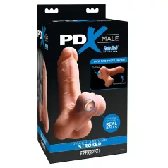   PDX Reach Around - 2in1 masturbaator ja peenisekate - naturaalne