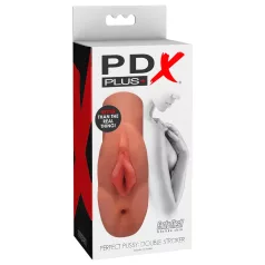   PDX - masturbaator meestele - 2in1 realistlik kahe avaga - tume naturaalne