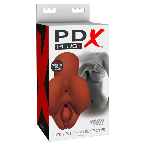 PDX Pick Your Pleasure - 2in1 realistlik masturbaator - pruun