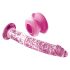 Icicles nr. 86 - roosa peenisekujuline klaasdildo