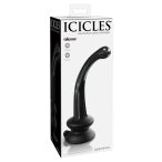 Icicles No. 87 - G+P-point glass dildo (black)