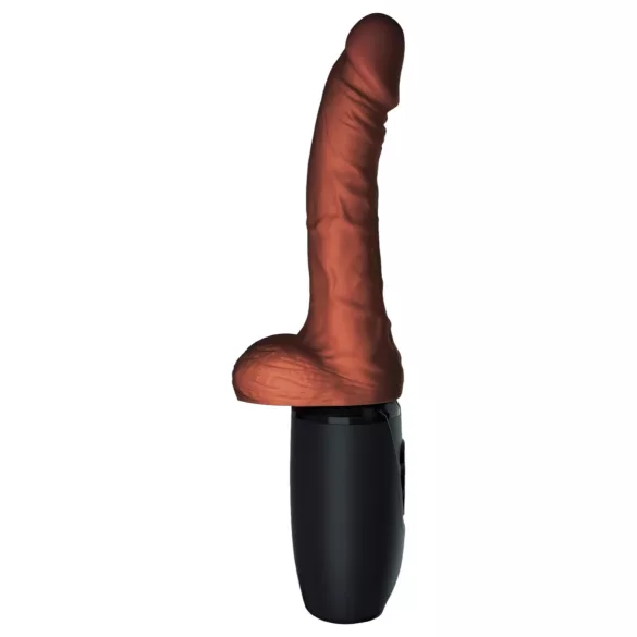 King Cock Plus 7,5 - munanditega vibreeriv dildo - pruun