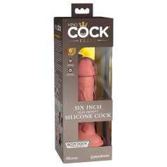   King Cock Elite 6 - realistlik dildoga iminapaga - 15cm naturaalne
