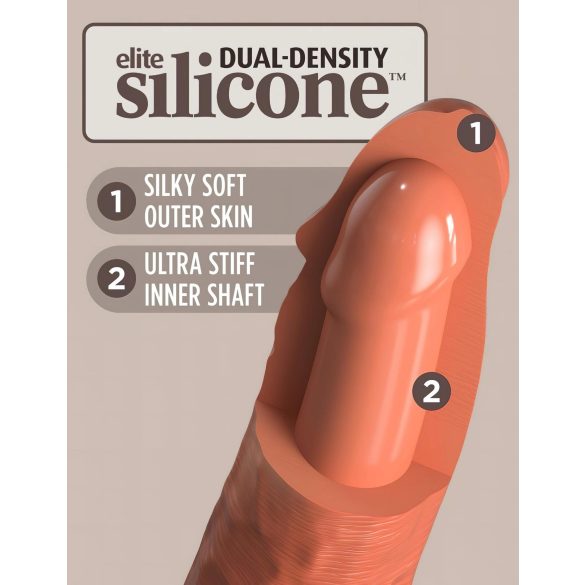 King Cock Elite 6 - realistlik dildo iminapaga 15cm - tume