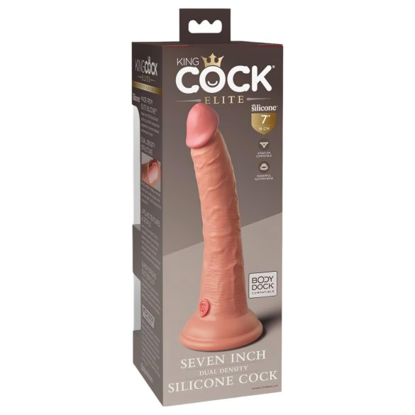 King Cock Elite - realistlik dildoga iminapaga - 18cm naturaalne