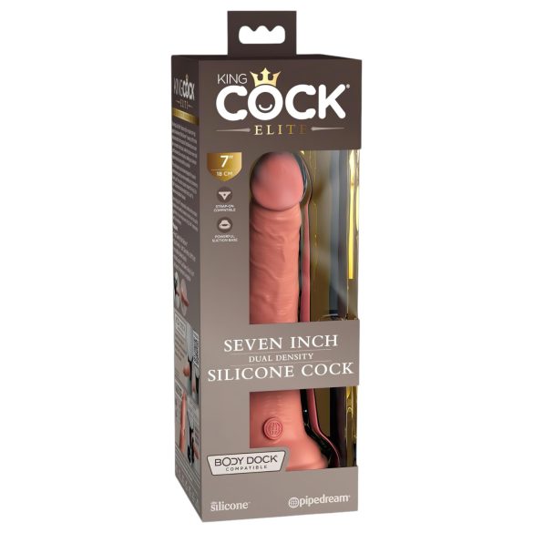 King Cock Elite - realistlik dildoga iminapaga - 18cm naturaalne