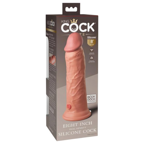 King Cock Elite 8 - realistlik dildos imukupuga 20cm - naturaalne