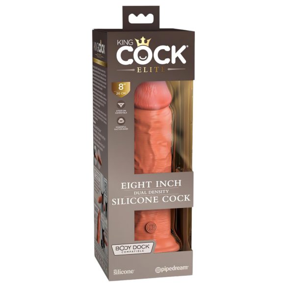 King Cock Elite 8 - iminapaga dildofallo (20 cm) - tume naturaalne