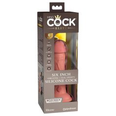 King Cock Elite 6 - iminapaga vibraator (15cm) - naturaalne
