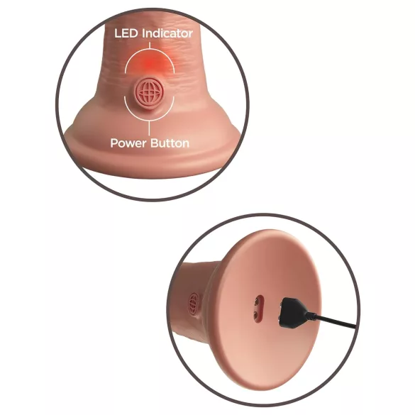 King Cock Elite 8 - iminapaga vibraator - 20 cm - naturaalne